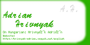 adrian hrivnyak business card